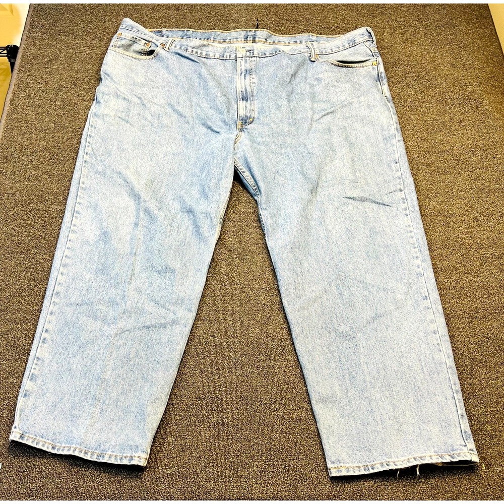 Levi's 550 Relaxed Fit Straight Leg Jeans Men 56x30 Blue Denim Cotton Light Wash